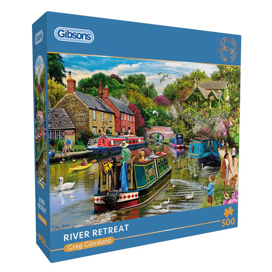 river retreat jigsaw puzzle box