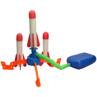 rocket launcher with three rockets and foot pump