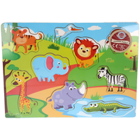 wooden safari puzzle completed 