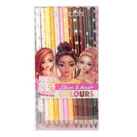 packaging of skin and hair colour colouring pencils 