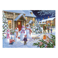 snow family finished puzzle 