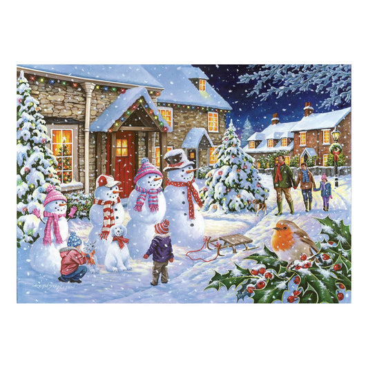 snow family finished puzzle 