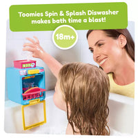 baby playing with bath toy 