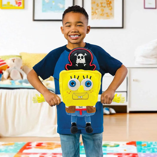 boy holding spongebob goofy goober 
