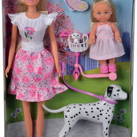 dolls and dog playset 