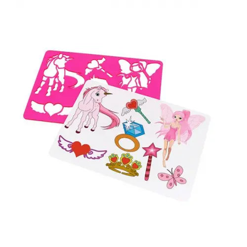 unicorn and fairy stencil