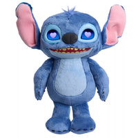 light blue stitch plush toy on white background