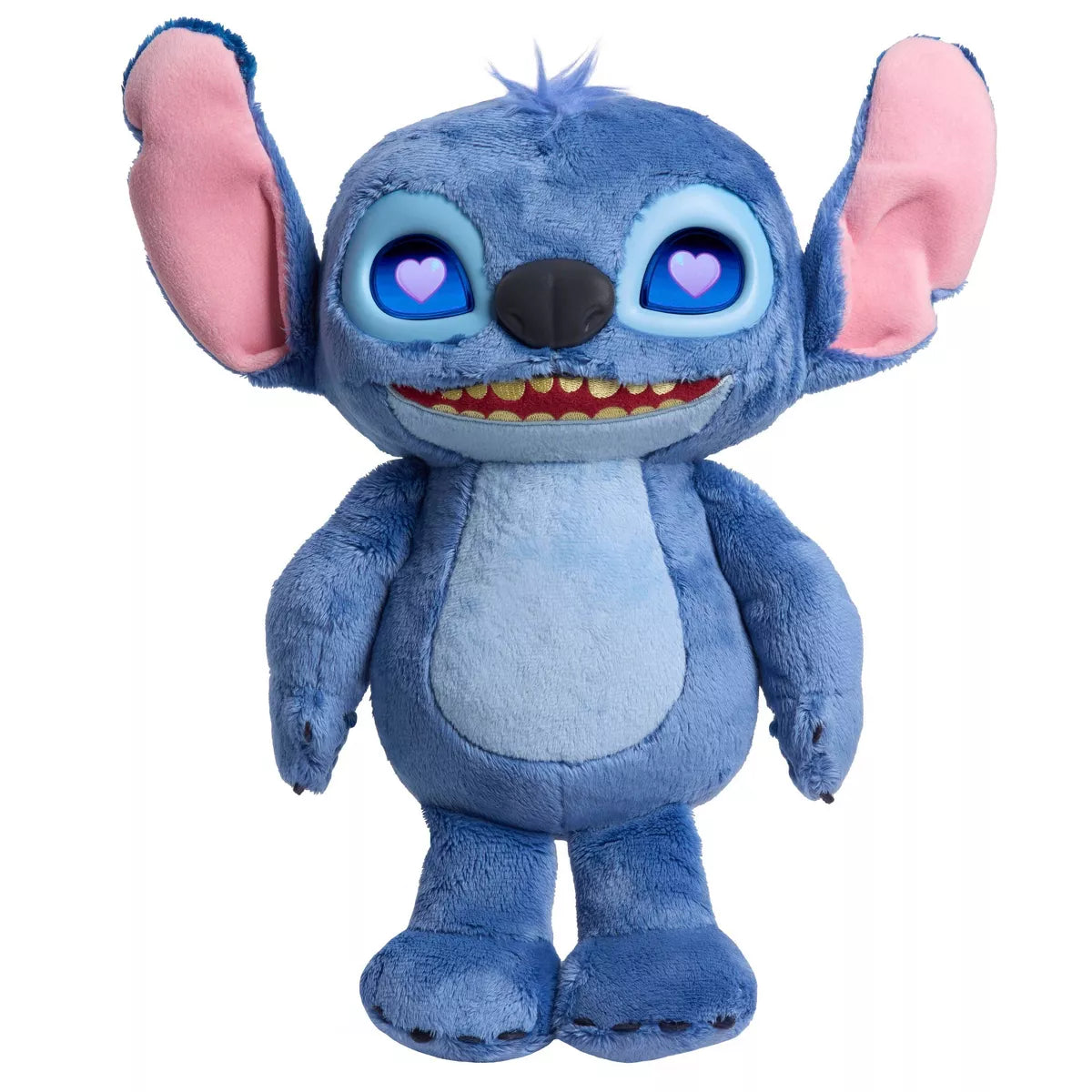 light blue stitch plush toy on white background
