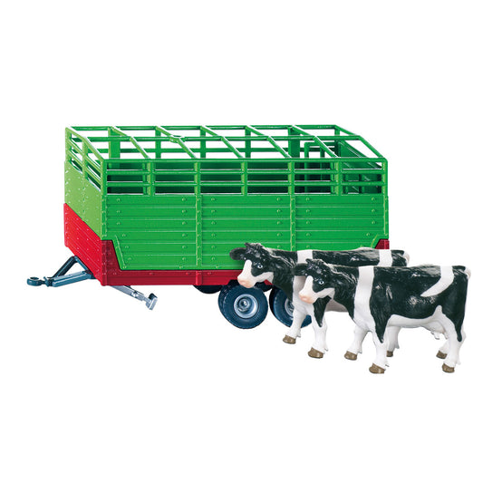 stock trailer with 2 cars 