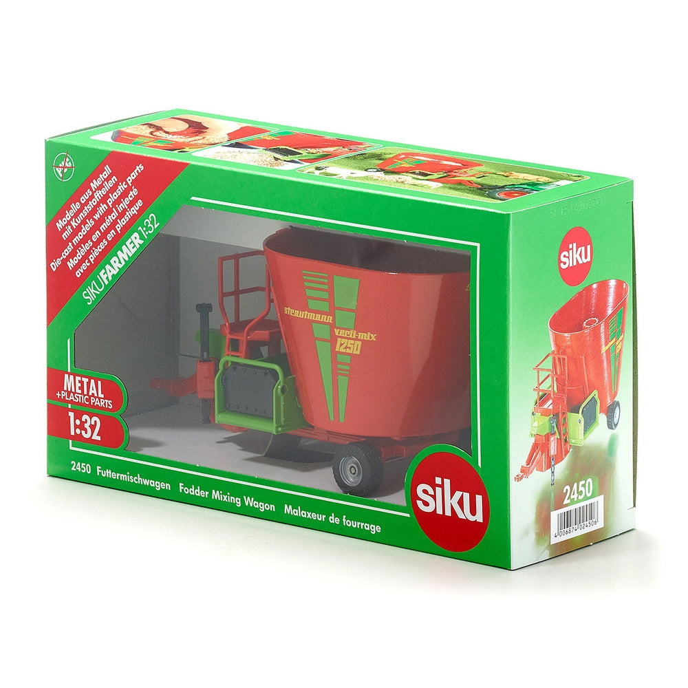 green and red fodder mixing wagon model