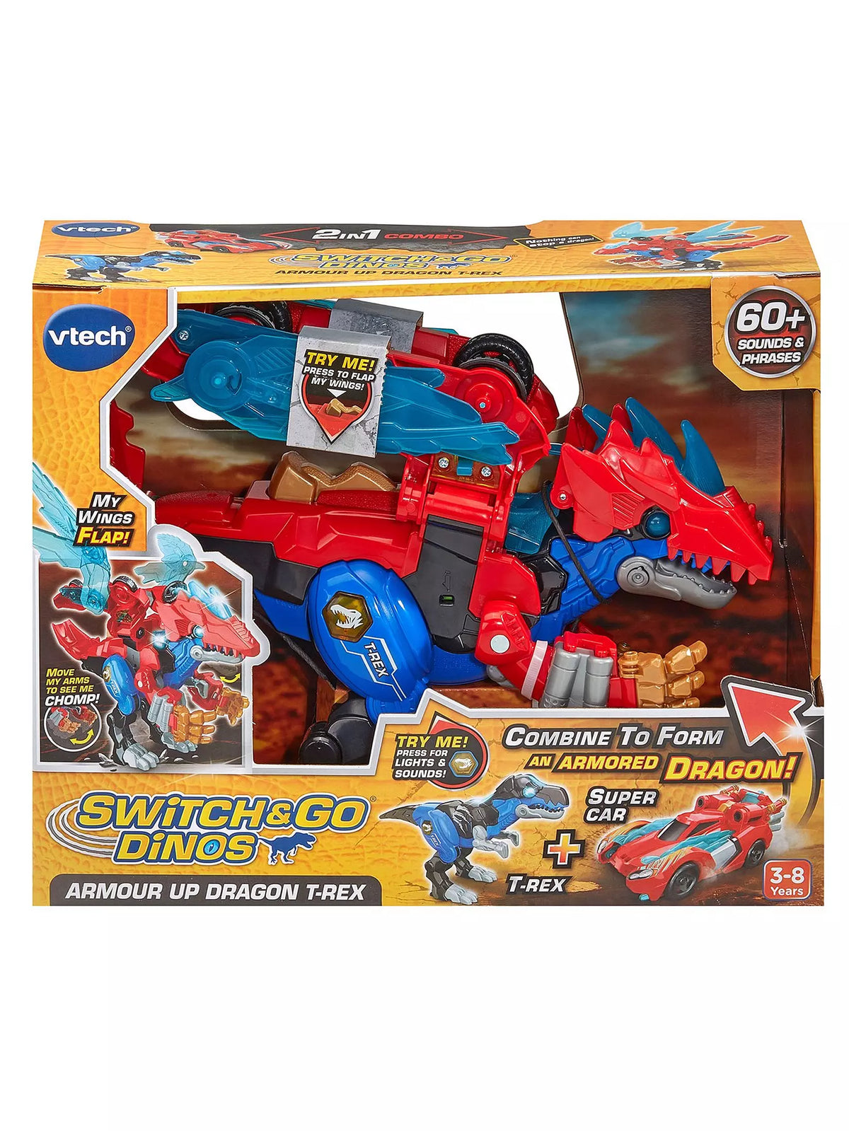 red dinosaur in packaging 