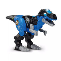 blue and black dinosaur on white background 