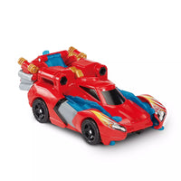 red car on white background 