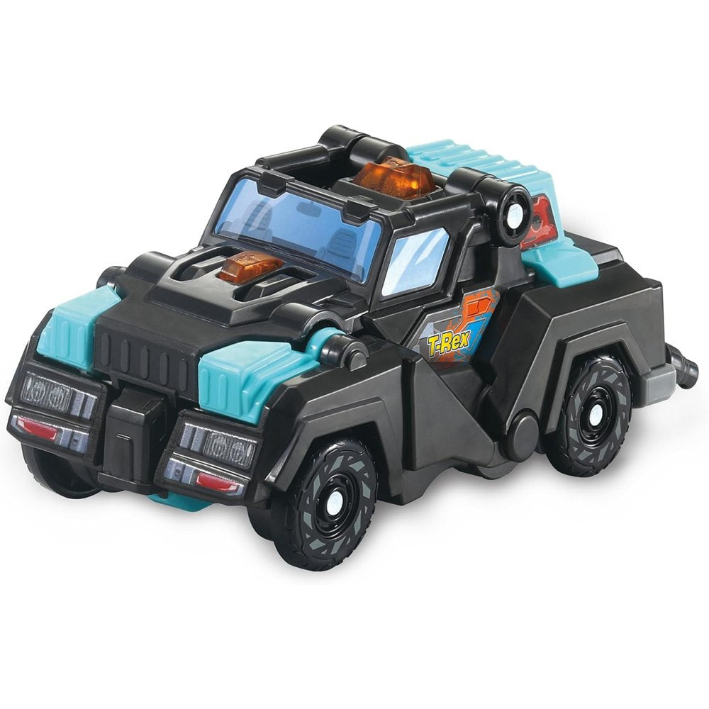 black and blue plastic car on white background