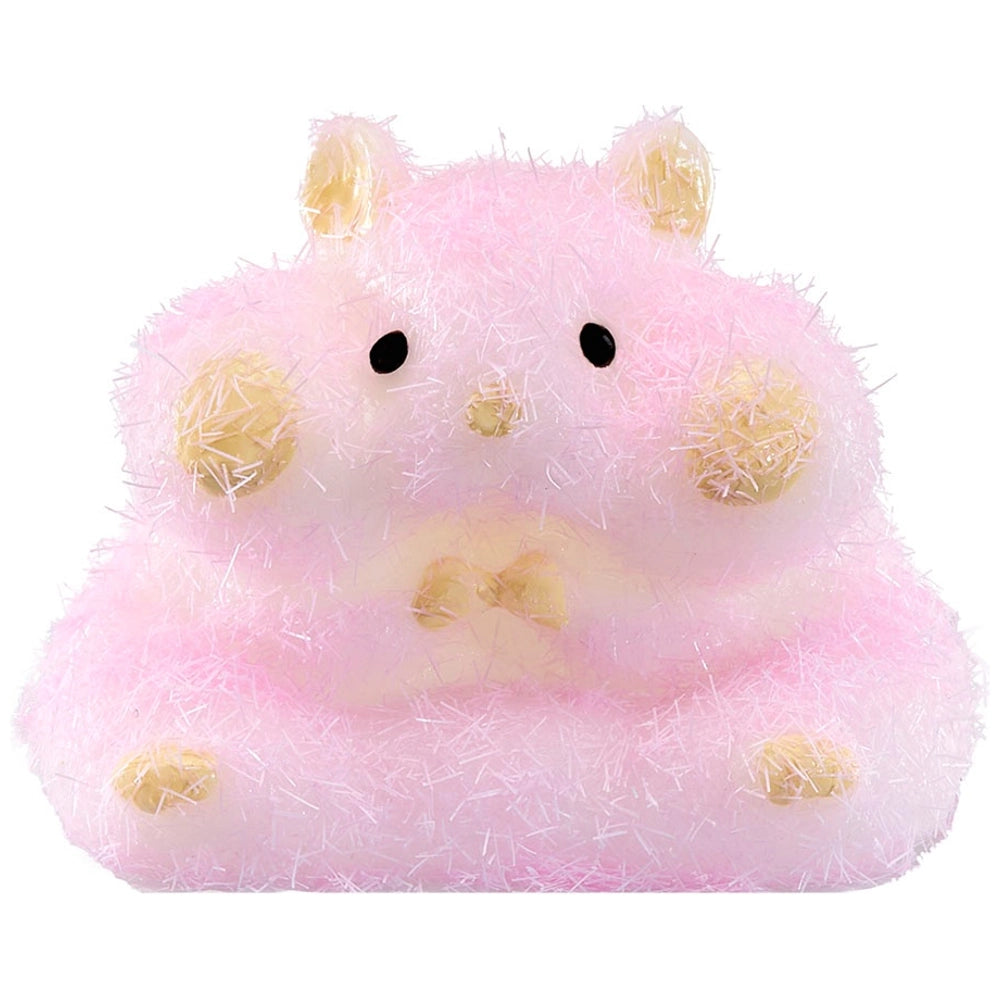 flocked white bunny squishie 