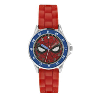 time teacher spiderman watch with red silicone strap