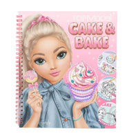 front page of cake and bake colouring book 