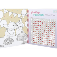 baking friends page of colouring book 