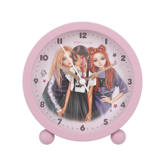 pink alarm clock 
