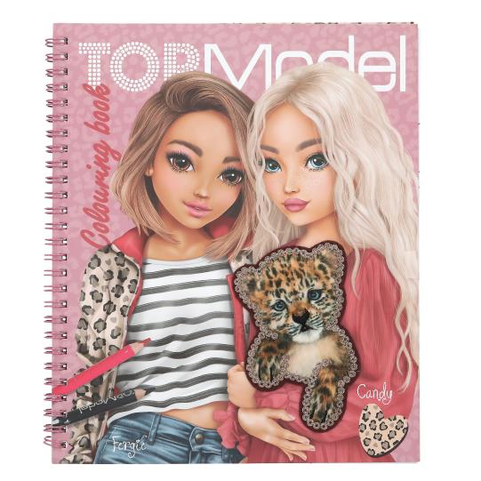 front page of top model colouring book leoheart 