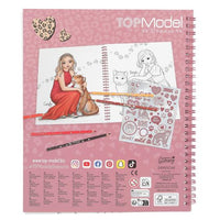 back of top model leoheart top model colouring book 