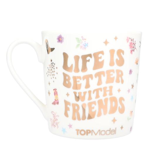 top model life is better with friends mug 