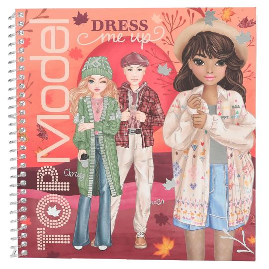 front cover of top model dress me up sticker book 