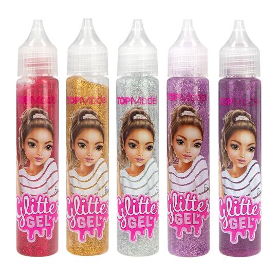 assorted colours of top model glitter gel 