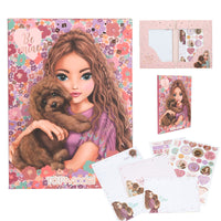 features and contents of top model floral letter writing set 