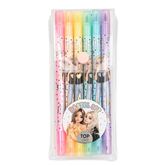 pastel felt tip markers in packaging 