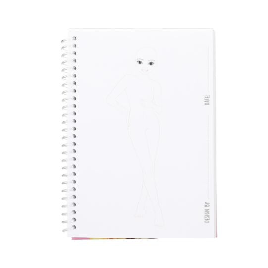 blank model page of pocket colouring book 