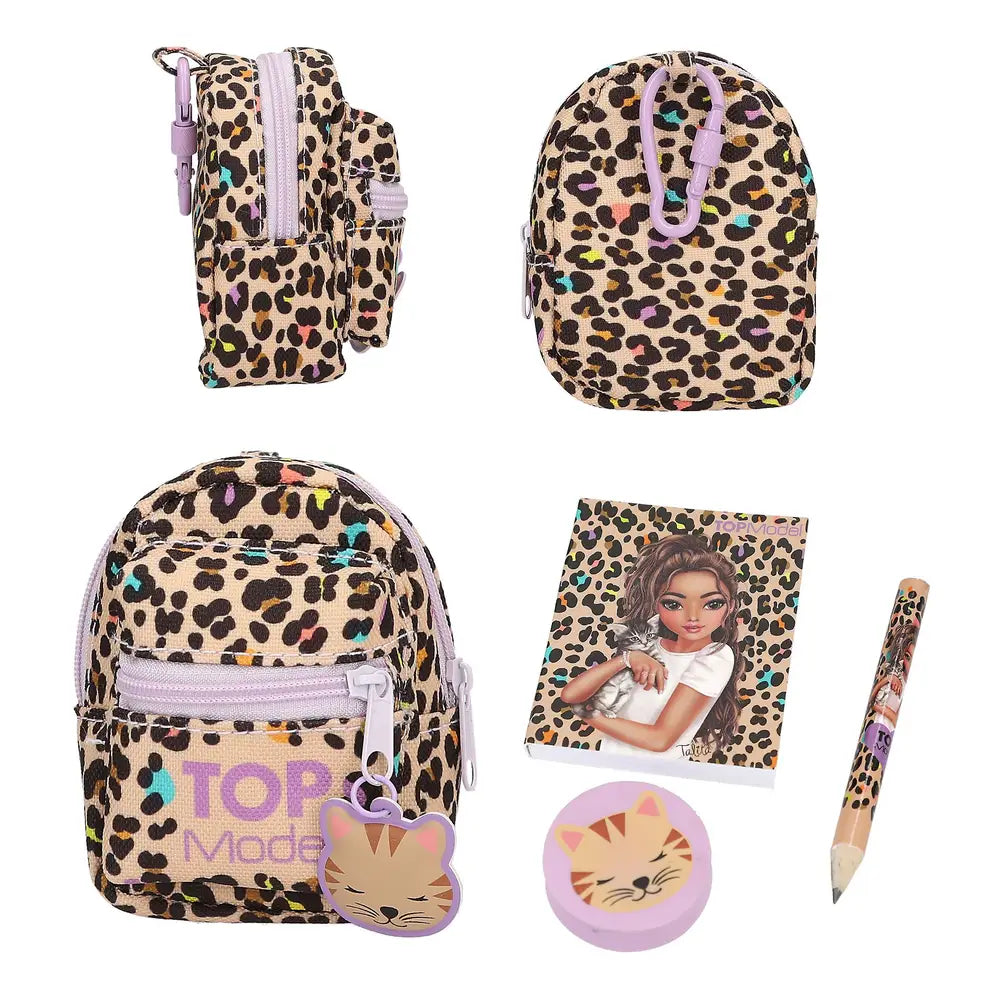 cheetah print mini stationary backpack