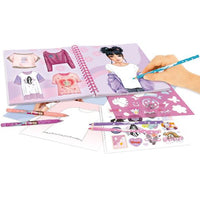 hand colouring in top model t shirt design colouring book 