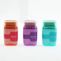 three eraser sharpeners 