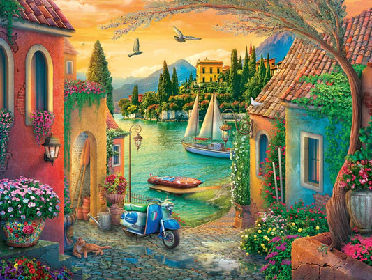 villas by the sea 750 piece puzzle