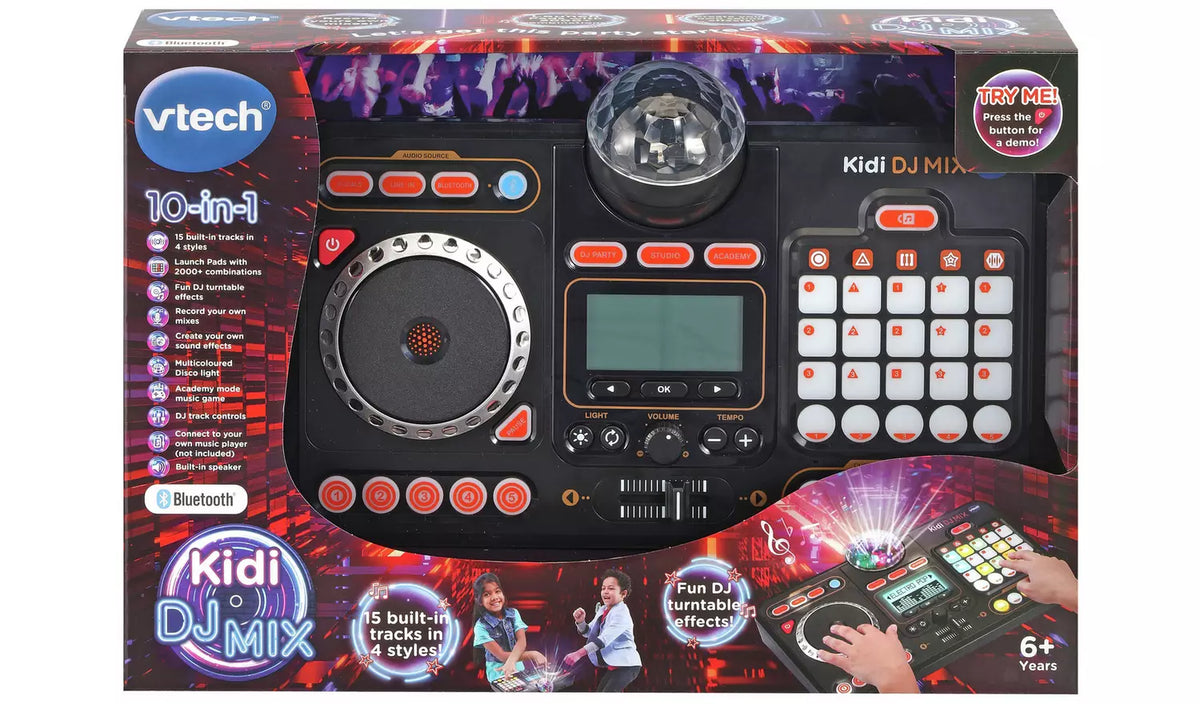 children's DJ mixtable in packaging on white background 