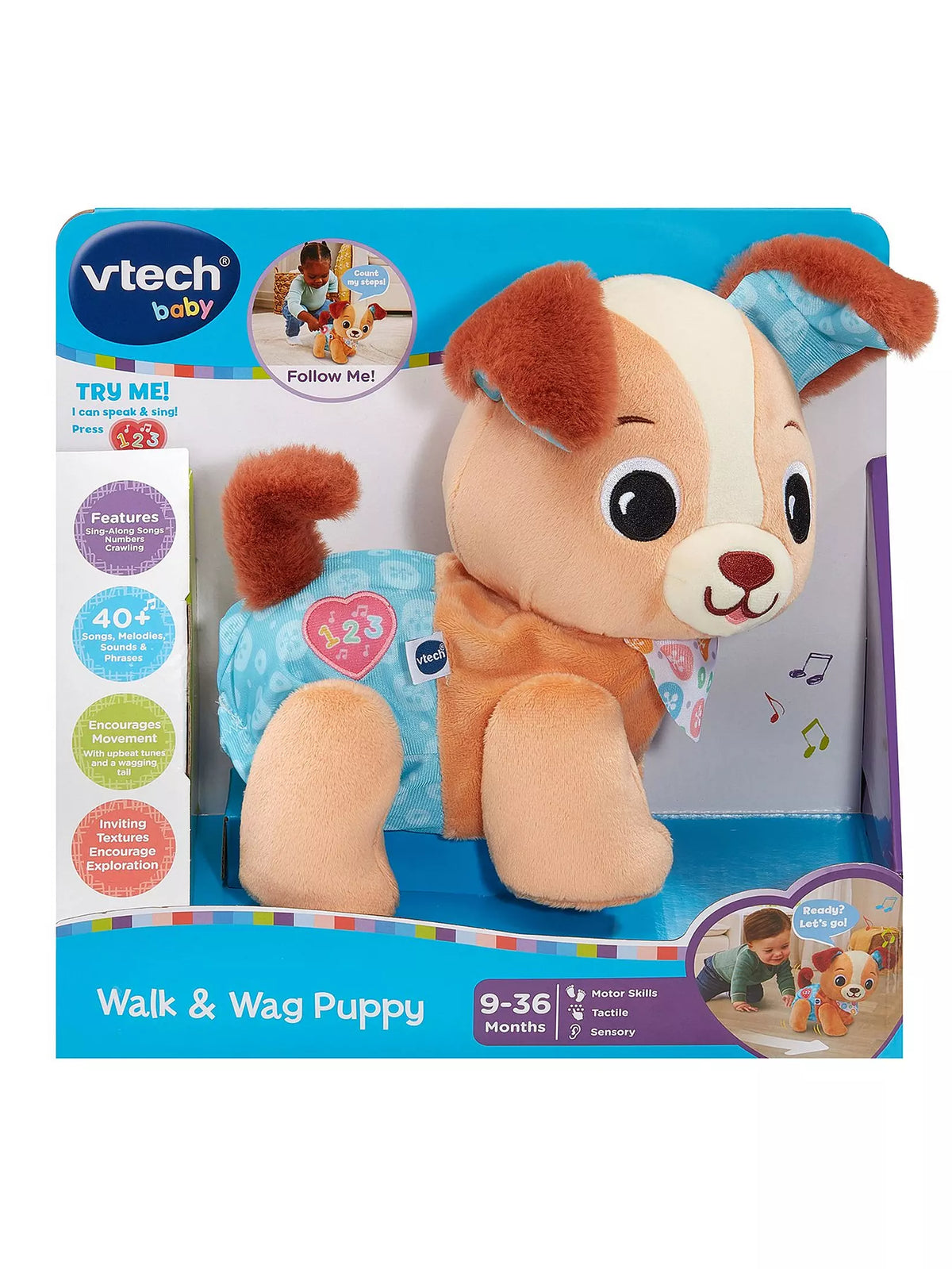 plush interactive puppy in packaging 