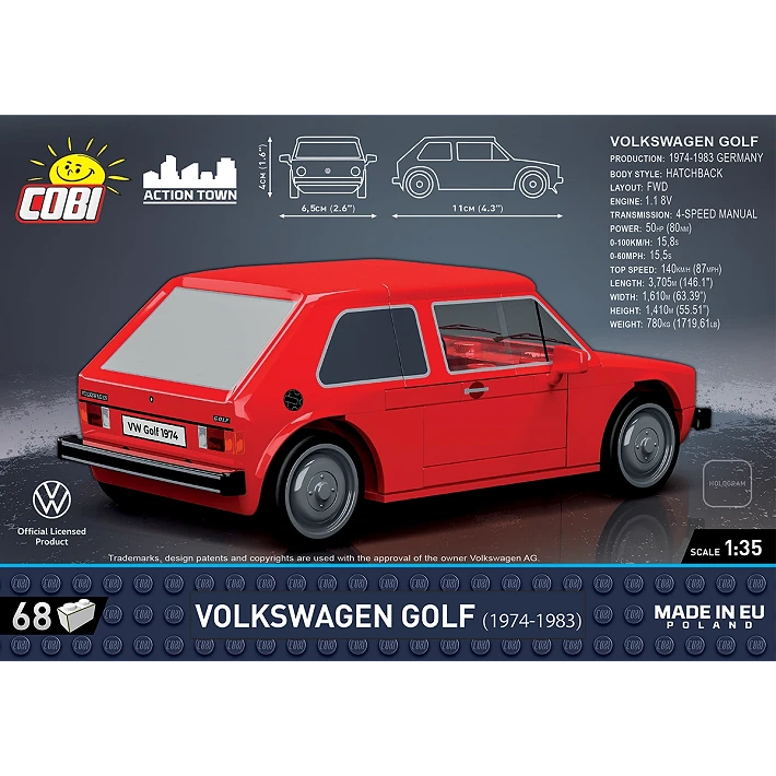vw golf mini building set 