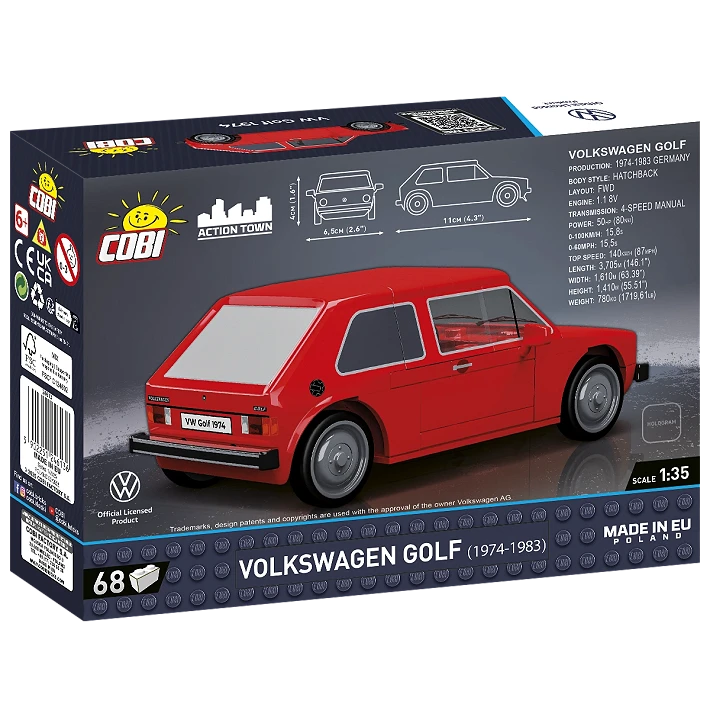 vw golf mini building set 