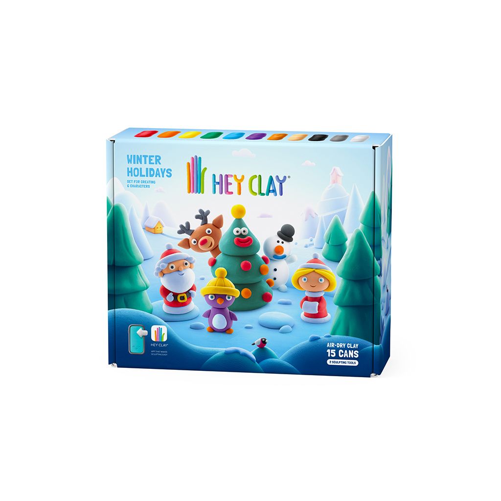 packaging for hey clay winter holidays set 