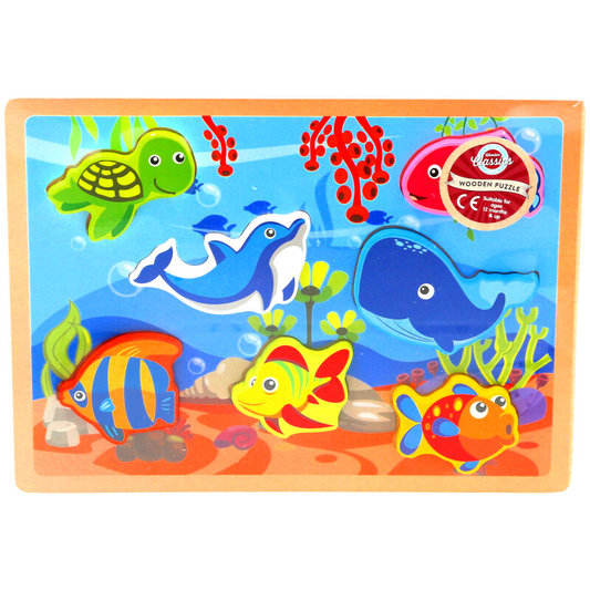 sea life chunky wooden puzzle 
