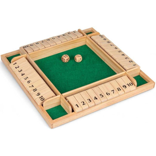 wooden shut the box game 