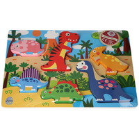 completed wooden dinosaur puzzle 