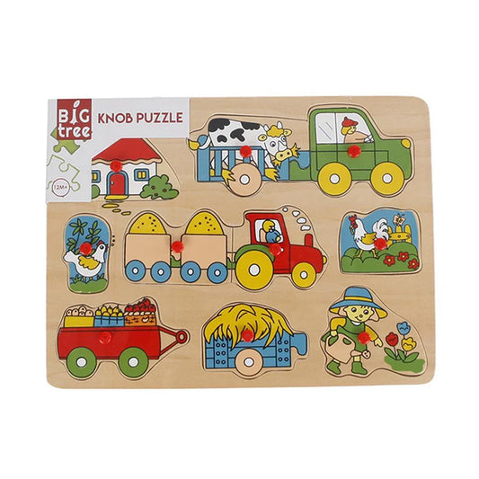 farm vehicles wooden puzzle 