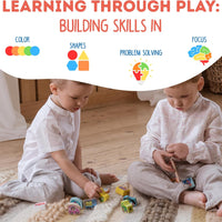 skills from wooden lacing toy 