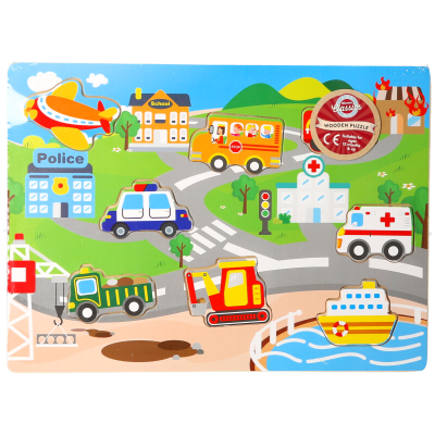 vehicle wooden puzzle 