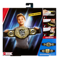 WWE gold belt back of packaging 