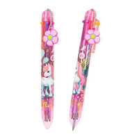 pink flower charm gel pen 