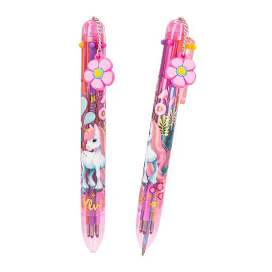 pink flower charm gel pen 