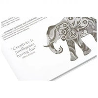 quote page of adult colouring book 